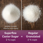 Judee's Gluten Free Superfine Caster Sugar - 2.5 lbs Delicious & Gluten-Free for Homemade Treats, Baked Goods, and Toppings - Airy & Smooth for Baking