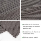 SINLAND Microfiber Dish Cloth for Washing Dishes Rags Best Kitchen Washcloth Cleaning Cloths with Poly Scour Side Popcorn Texture 12Inchx12Inch 10 Pack Grey