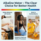 Invigorated Water Slim Water Filter Pitcher – 38-Cup Capacity NSF-Certified Alkaline Filter, BPA-Free Compact Water Filter Dispenser for Fridge, Long-Lasting 95-Gallon Filter Reduces Chlorine and Lead