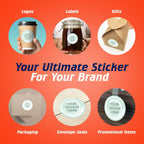 100 Custom Vinyl Stickers - Upload Your own Image, Text, Design, Logo - Personalized Logo Labels for Handmade, Packaging, Bottle, Jars, Candle, Brand Stickers (Mint, 2x2)