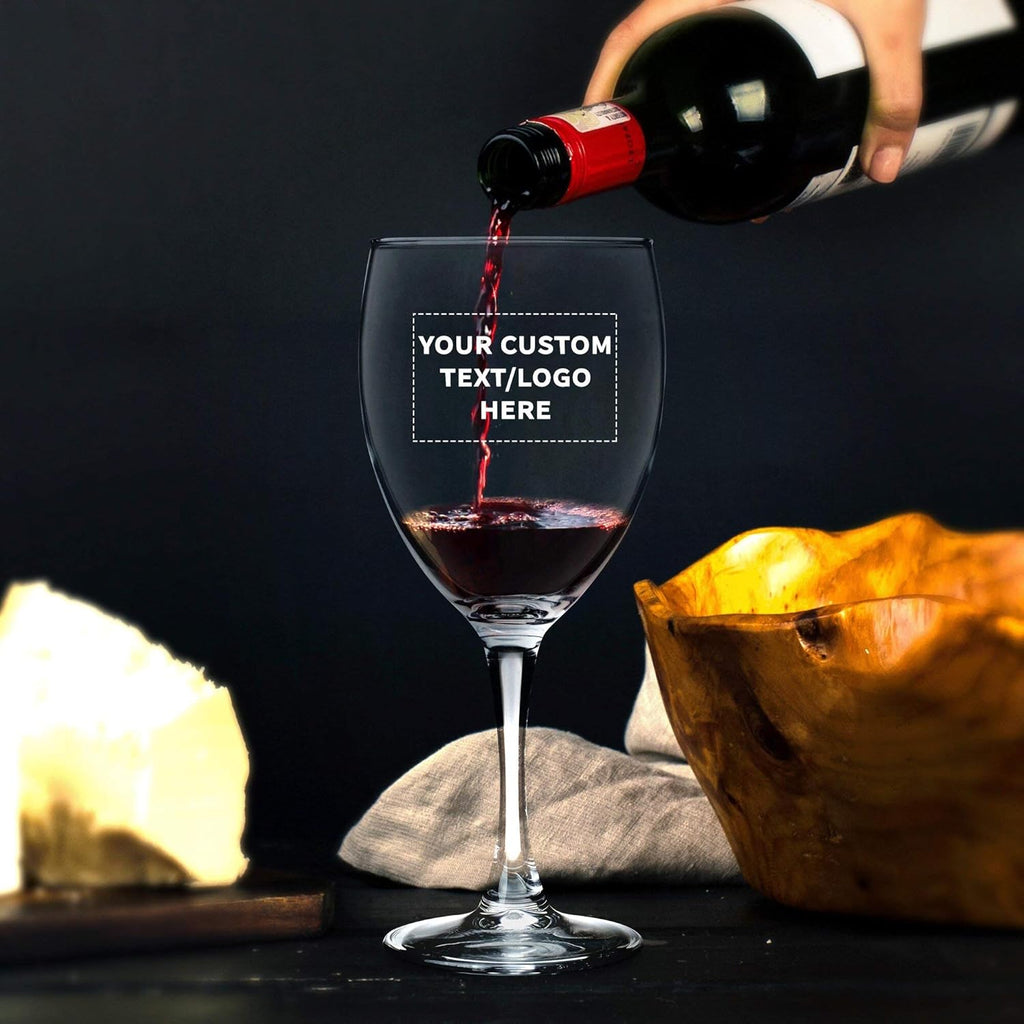 Custom Nuance Wine Glasses by ARC 10.5 oz. Set of 10, Personalized Bulk Pack - Restaurant Glassware, Perfect for Red Wine, White Wine, Cocktails - Clear
