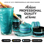 MONÉGASQUE Teal Blue Edible Glitter for Drinks 7g – Edible Glitter for Cakes & Cocktails Shimmer – Cocktail, Cake, & Cupcake Luster Dust Spray – Teal Food Coloring & Halloween Drink Decorations