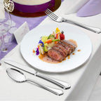 LIANYU 53-Piece Silverware Flatware Set for 8, Plus Steak Knives and Serving Utensils, Stainless Steel Flatware Cutlery Set, Eating Utensils Tableware with Scalloped Edge, Dishwasher Safe