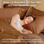 100% Viscose from Bamboo Sheets Queen Size, Super Soft Bedding Set, 4PC Cooling Sheets for Hot Sleepers, Vegan Silk Moisture Wicking, Organically Grown Bedsheet, Almond - 60" x 80"