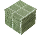 Glynniss Dish Cloths for Kitchen Washing Dishes, Super Absorbent Dish Rags, Cotton Terry Cleaning Cloths Pack of 8 (Geen, 12x12 inches)