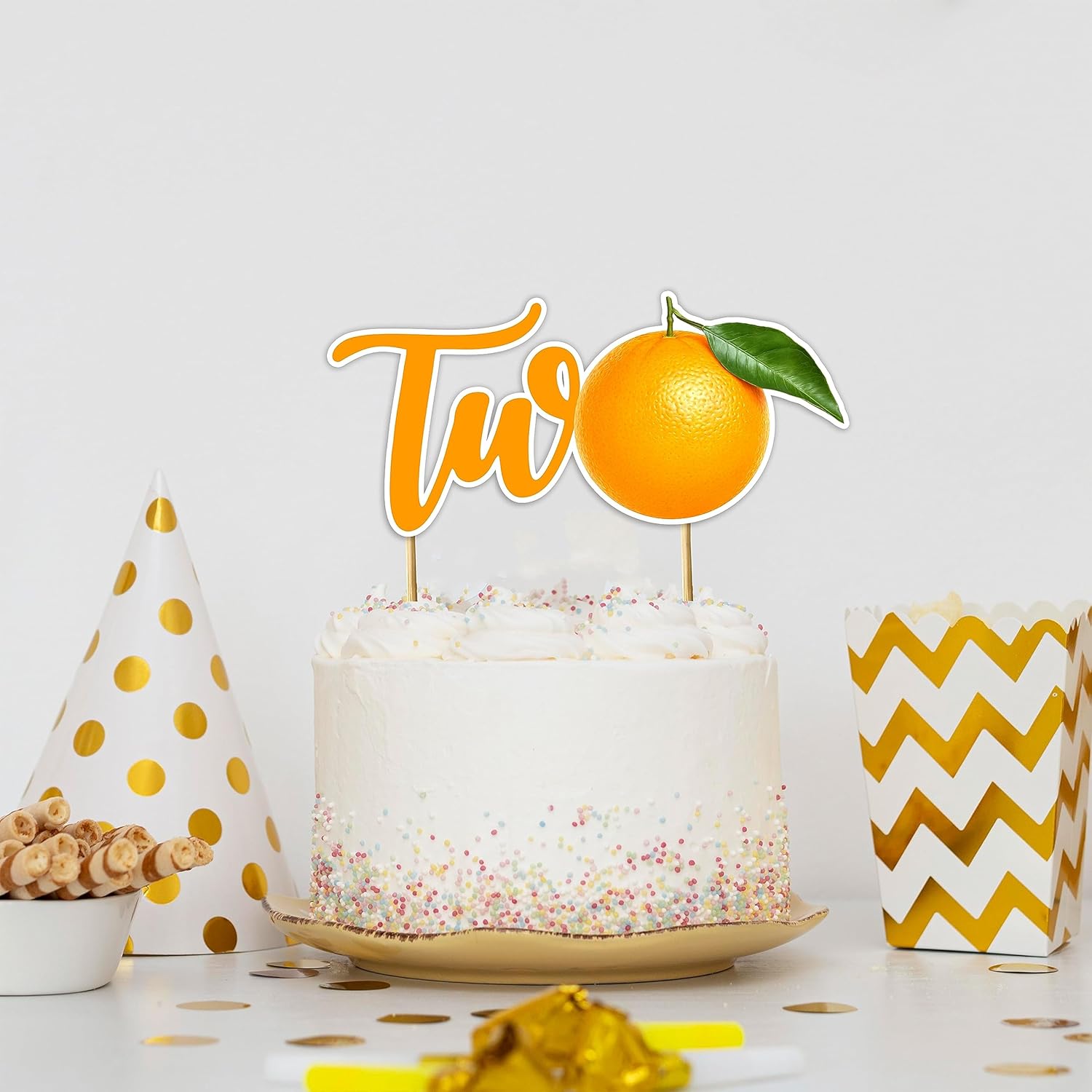 Seyal® Orange Two Cake Topper