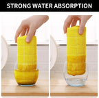 Homaxy 100% Cotton Terry Kitchen Dish Cloths, Ultra Soft and Absorbent Dish Towels for Kitchen, Perfect for Drying and Washing Dishes, 8 Pack, 12 x 12 Inches, Yellow