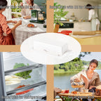 Butter Dish with Lid for Countertop, Butter Dish with Knife, Butter Keeper for Kitchen or Fridge, Bamboo Fiber Butter Tray, Butter Holder for 1 Stick Butter, BPA-free, Dishwasher Safe(White)