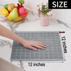 Homaxy 100% Cotton Terry Kitchen Dish Cloths, Ultra Soft and Absorbent Dish Towels for Kitchen, Suitable for Drying and Washing Dishes, 12 Pack, 12 x 12 Inches, Grey