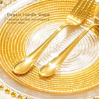 KINGSTONE 20 Piece Teardrop Silverware Set for 4, 18/10 Stainless Steel Flatware Set, Modern Design Cutlery Set for Home/Hotel/Wedding,Mirror Polished and Dishwasher Safe, Gold
