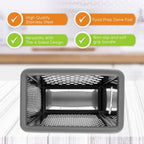 Spring Chef Professional Gray 10" Parmesan Cheese Grater With Container, Stainless Steel & Soft Grip Handle, 4 Sided Kitchen Carrot Shredder, Handheld Box Grater for Potato, Veggie, Ginger, Hashbrown