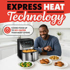 Gourmia Air Fryer Oven Digital Display 8 Quart Large AirFryer Cooker 12 Touch Cooking Presets, XL Air Fryer Basket 1700w Power Multifunction GAF856 Black and Stainless stainless steel air fryer