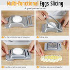 Egg Slicer Heavy Duty Aluminum Stainless Steel Wire Egg Cutter, Multipurpose Egg Dicer for Hard Boiled Eggs, Strawberry, Soft Fruit
