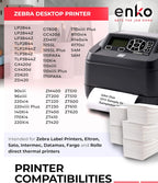 enKo Products - 4" x 6" Fanfold Direct Thermal Labels - White Shipping Labels, Perforated, Permanent Adhesive for Rollo, Zebra Printers (4 Stack, 2000 Labels) 500 Labels/Stack - Commercial Grade