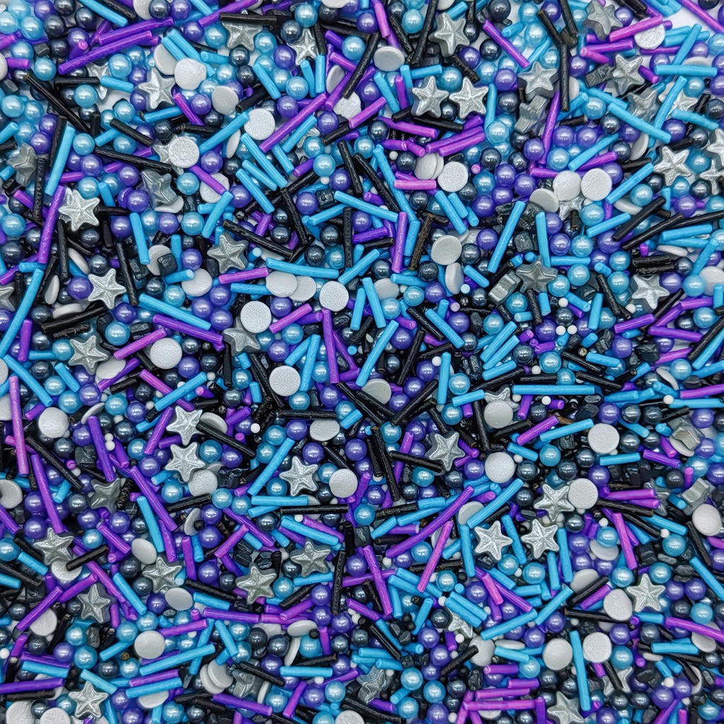 Black Series Sprinkles Candy Mix Size Edible Pearls Cake Decorations Cupcake Toppers Cookie Decorating Perfect for Wedding Party Valentine Halloween Christmas Supplies 4.58OZ