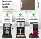 Ibyx Elegant Sliding Tray for Your Coffee Maker & Heavy Kitchen Appliances - Sturdy, Slides Easily from Under The Cabinet (Brown, 9.5”W x 14”D)