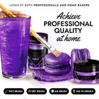 MONÉGASQUE Purple Edible Glitter for Drinks 7g – Violet Edible Glitter for Cakes & Cocktails – Purple Luster Dust for Cake Decorations Spray Sprinkles – Halloween Cocktail & Drink Shimmer Powder