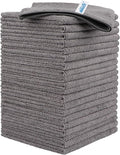 HOMEXCEL Grey Microfiber Cleaning Cloth, 24 Pack Cleaning Towels for Kitchen, Lint Free, Scratch-Free, Highly Absorbent, and Reusable Cleaning Rags for House, Window and Glass, Cars, 11.5 X11.5 inch