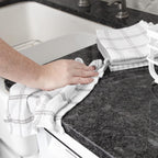 T-FAL Premium Waffle Dish Cloths: Highly Absorbent, Super Soft Long Lasting - 100% Cotton, 12"x13" Flat Waffle Dish Towel for Cleaning & Drying Dishes, (4-Pack), Grey