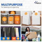 Perco Fluorescent Orange 3-Inch Perforated Circle Dot Sticker Labels — 10 Rolls, 5,000 Round Stickers — with Permanent Adhesive for Moving Boxes, Sale Signage, Displays, Status Messaging—Made in USA