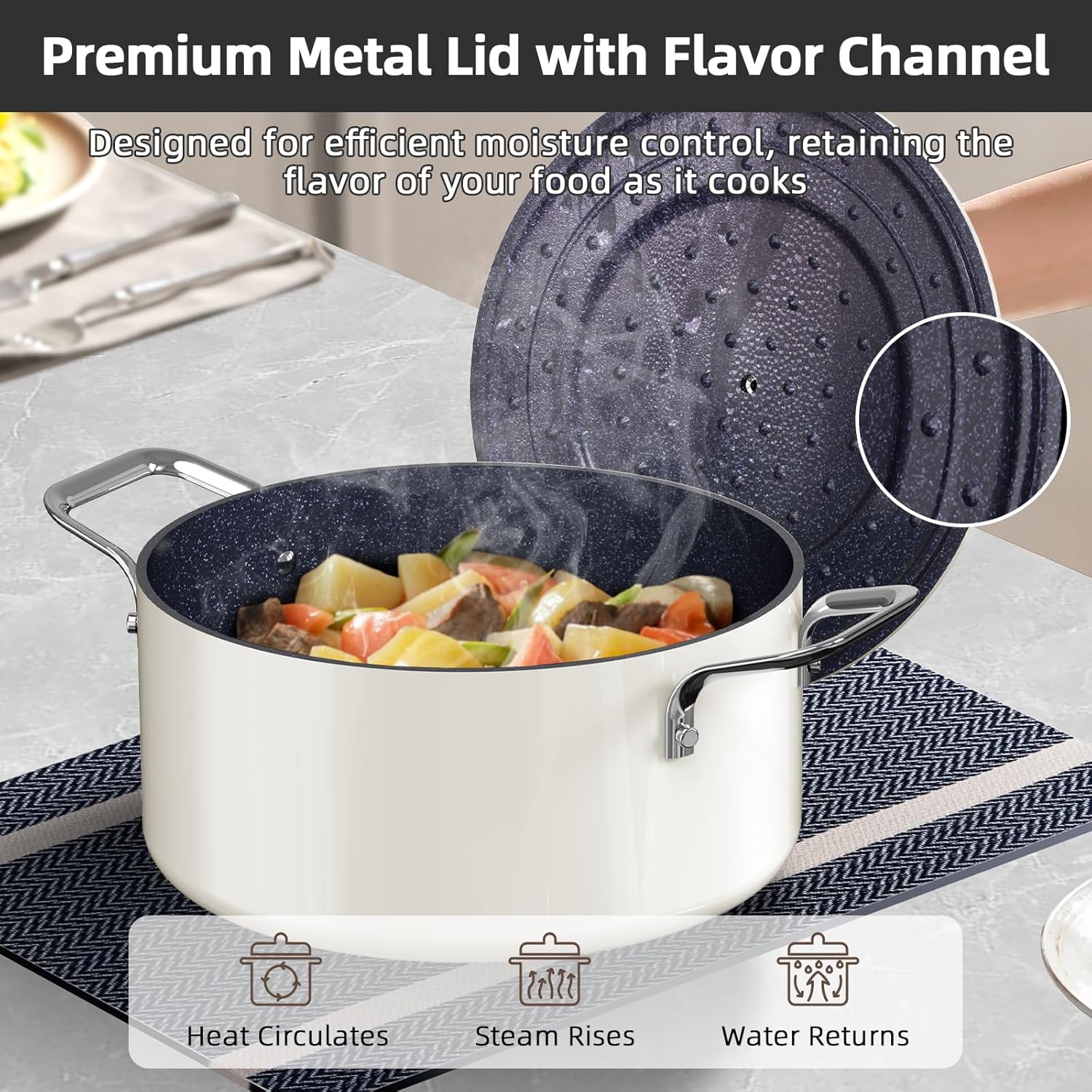 Nuwave Lux 13pc Forged Lightweight Cookware Set PFAS Free, Healthy G10 Duralon Ceramic Coating, Ultra Non-Stick, Stay-Cool Handles, Works on All Cooktops & Induction Ready