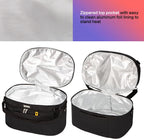HOMEST Slow Cooker Bag for Crock-Pot 6-8 Quart, Insulated Travel Carrier with Easy to Clean Lining, Carry Case with Top Zip Compartment and Utensil Pocket