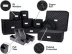 Covermates Keepsakes - Dish Storage Set - Padded Protection - ID Window - Stain Resistant - Machine Washable - China Storage, Black