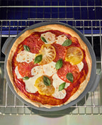 GreenPan Premiere Ovenware Healthy Ceramic Nonstick 16.5" Pizza Pan, PFOA and PFAS-Free, Warp-Free Bakeware, Durable Quick Heating Baking Tray, Oven and Broiler Safe to 600F, Dishwasher Safe, Gray