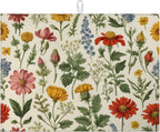 Spring Wild Flower Dish Drying Mat for Kitchen Counter Microfiber Absorbent Dish Kitchen Drying Mat Draining Reusable Washable for Dishes/Utensils/Counterto