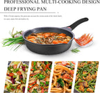 Vinchef New Handle Update 11In/5Qt Aluminum Nonstick Deep Frying Pan with Lid and Heat Indicator, Anti Scratch and Anti Stain Deep Saute Pan, Induction Compatible