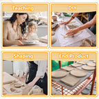 Sasylvia 20 Pcs Pottery Teaching Rolling Mud Stick Guide Mudboard Guide Wooden Strips Rolling Pin Guides Pottery Tools and Supplies for Manual Polymer Clay Tool Gift Craft(Multi Sizes)
