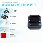 GK420D Zebra Direct Thermal Label & Barcode Printer - Parallel/USB Connectivity- 1 Year Warranty - Comes with 24V, 4x6 Label Roll, USB 2.0 Cable & Microfiber Cleaning Cloth