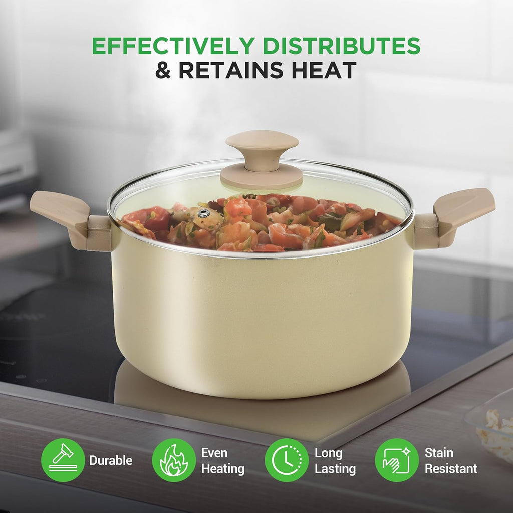 Nutrichef 54-Piece Marble Non-Stick Cookware and Bakeware Set, Professional Home Kitchen Collection with Multi-Sized Pots, Pans, and Heat-Resistant Tools