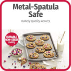 GoodCook Everyday Nonstick Carbon Steel 13” x 9” Baking Sheet Set, 3 Pack – Standard-Sized Carbon Steel Cooking Pans, Bakeware Set, Cookie Sheets for Baking, Oven Pan Set