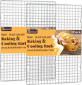 Cooling Racks for Cooking and Baking - 2 PCS 11.65" x 16.85" Grid Wire Baking Rack for Oven Cooking, Baking, Grilling, Roasting -Dishwasher Safe Bacon Rack- Fits Half Sheet Cookie Pan