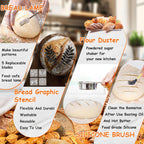 Sourdough Starter Kit, Sourdough Bread Baking Supplies, Cotton Rope Banneton Bread Proofing Basket Set with Sourdough Starter Jar for Bread Making Baking, Sour Dough Kit Tools Gifts for Bakers Women