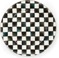 MACKENZIE-CHILDS Enamel Serving Platter, Decorative Serving Platter for Food, 16 Inches, Black-and-White Courtly Check