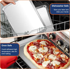 P&P CHEF Baking Cookie Sheet Set of 2, 19.6 Inch Stainless Steel Cookie Sheet Pan, Large Baking Pan Bakeware, Heavy Duty & Healthy, Oven & Dishwasher Safe