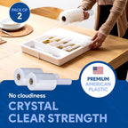 International Plastics Co. 2 Pack of 5" Plastic Stretch Film Wrap with Handles 1000 feet Each 500% Stretch Ability