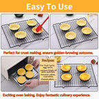 DATANYA 16 Pack Mini Tart Pans 4 Inch with Removable Bottom Round Nonstick Quiche Pan, Heavy Duty Fluted Side Tart Molds for Pies, Mousse Cakes, Dessert Baking