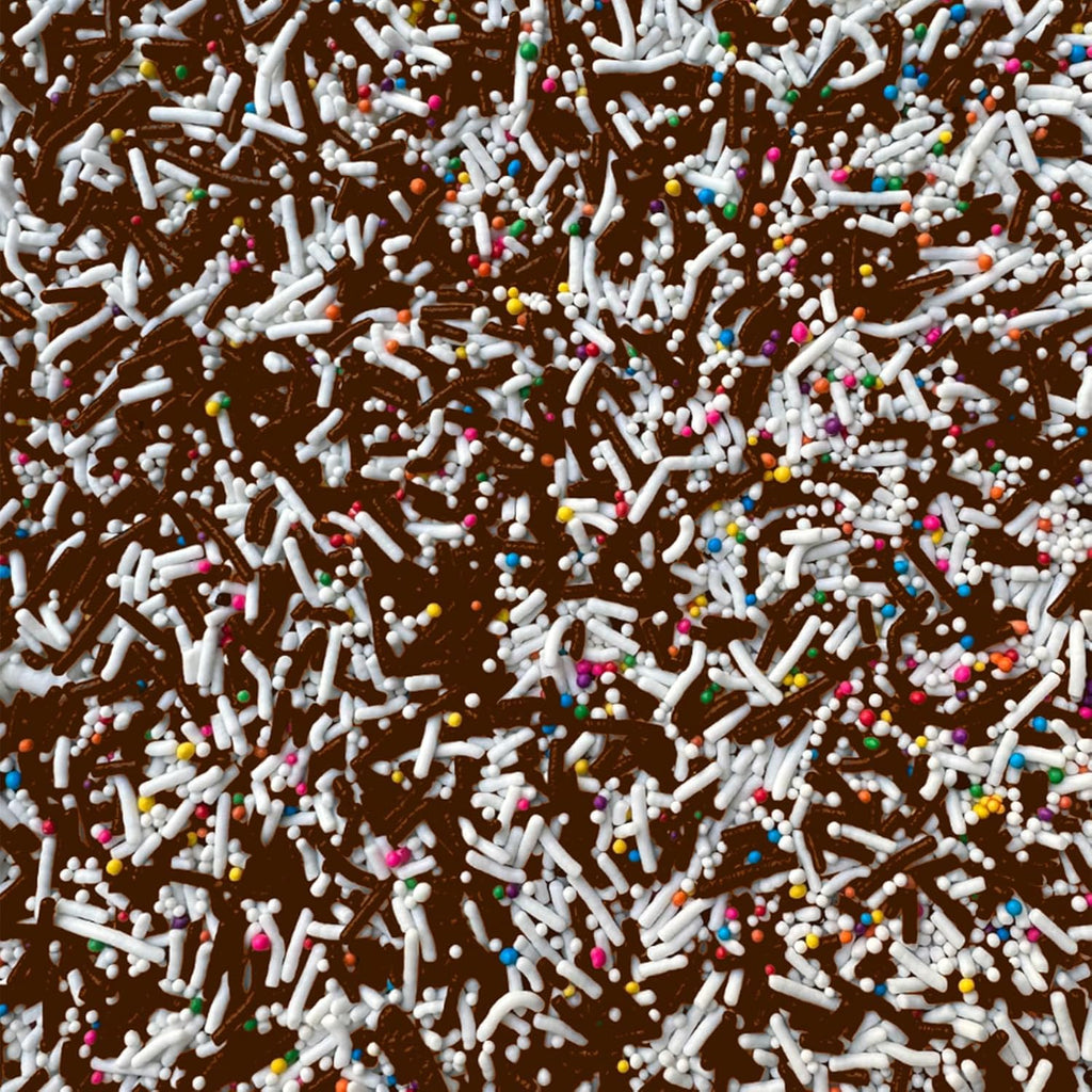 Fancy Sprinkles Classic Twist Chocolate Jimmies, Rainbow Jimmies, White Non Parallels Dessert Decorating Sprinkles, For Ice Cream, Cookies, Cakes and Cupcakes (0.25c)