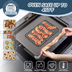 P&P CHEF Cooling Baking Rack Pack of 2, Stainless Steel Cooling Racks for Cooking Baking Roasting Grilling Drying, Dense Wires & Smooth Edge, Easy to clean, Black, 9.7" x 7.3"