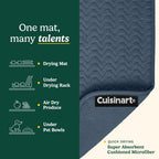 Cuisinart Dish Drying Mats for Kitchen Counter - (2) 18" x 24" Ultra Absorbent Dish Drying Mat XL - Foldable, Machine Washable, Fast Drying Dish Mat (Geostripe)