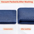Homaxy 100% Cotton Waffle Weave Kitchen Dish Cloths, Ultra Soft Absorbent Quick Drying Dish Towels, 12 x 12 Inches, 8-Pack, Navy Blue