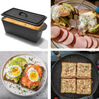 Cast Iron Bread Loaf Pan with Lid - 11x5 Inch Heavy Duty Dutch Oven for Sourdough Baking & Artisan Bread Pre-Seasoned Sandwich, 3 Quart Nonstick Loaf Pan for Home Kitchen Restaurant