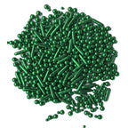 Sprinkles Green Pearl Sugar Candy Mix Size Baking Cake Decorations Cupcake Toppers Celebrations Shaker Jar Wedding Shower Party (120g/4.2oz）