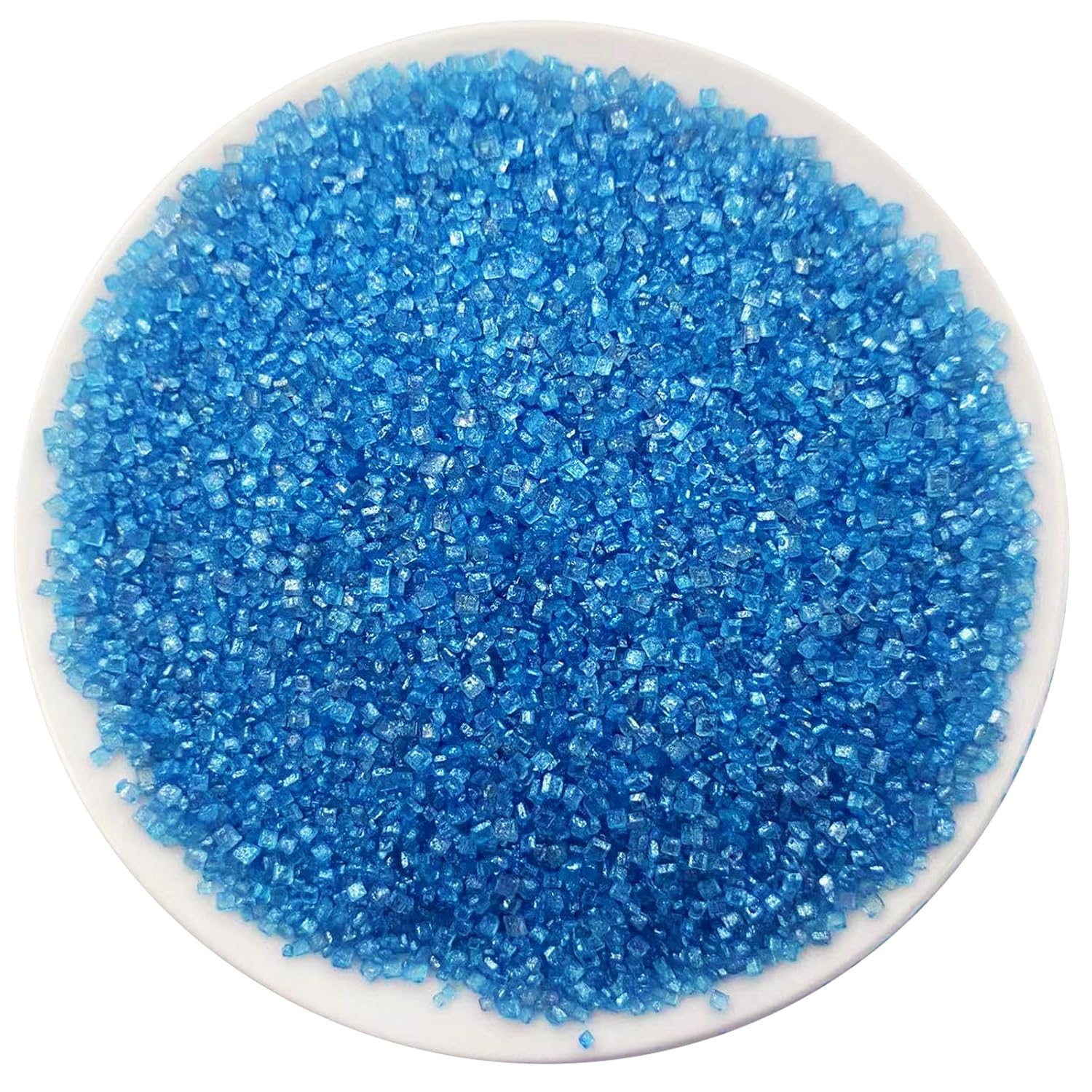 Sentovac Blue Sanding Sugar for Baking Edible Sparkling Sugar Sprinkles Coarse Sugar Crystals for Baking Topping Cake Cookie Cupcake Topper Ice Cream Decoration Supplies 3.2 OZ