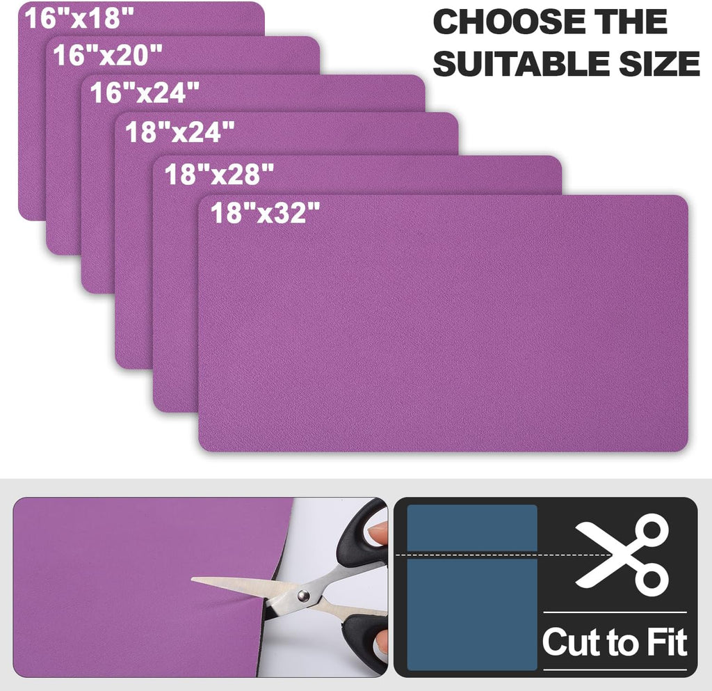 Dish Drying Mat for Kitchen Counter | Coffee Bar Mat for Countertops | Heat Resistant Drainer Mat with Non-slip Rubber Backed | Hide Stain Kitchen Absorbent Draining Mat | Purple 18"x28"
