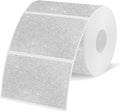 3x2 Inch Holographic Thermal Labels, Shiny Silver Thermal Sticker Labels, Rainbow Glitter Stickers for Price, Barcode, Mailing, Name, DIY Custom Logo Design, 200 pcs/1 Roll