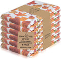 Urban Villa Fall Kitchen Towels Harvest Leaves Print Dish Towels Set of 6 20" X30” 100% Cotton Highly Absorbent Quick Drying Dish Cloths & Dish Towels Thanks Giving Tea Towels with Hanging Loop